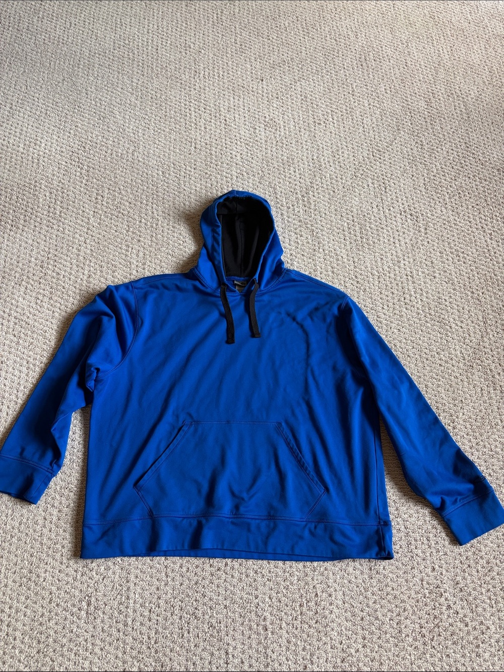 Champion Blue Hooded Sweatshirt with Black Drawstrings